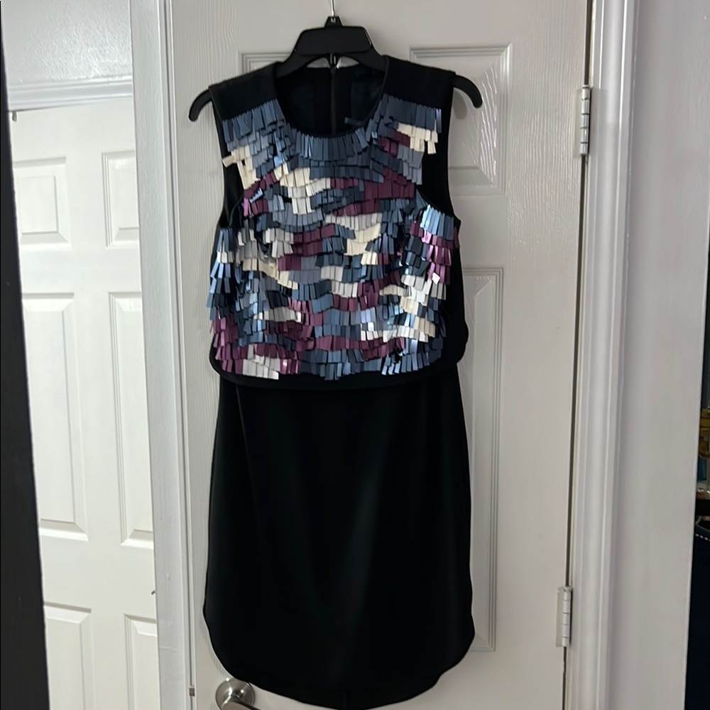 Tibi Blue and Purple Sequin Mini Dress